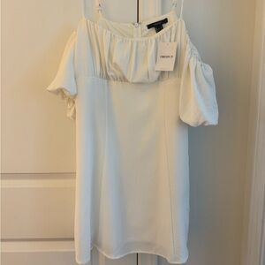 Forever 21 white Off-Shoulder Dress